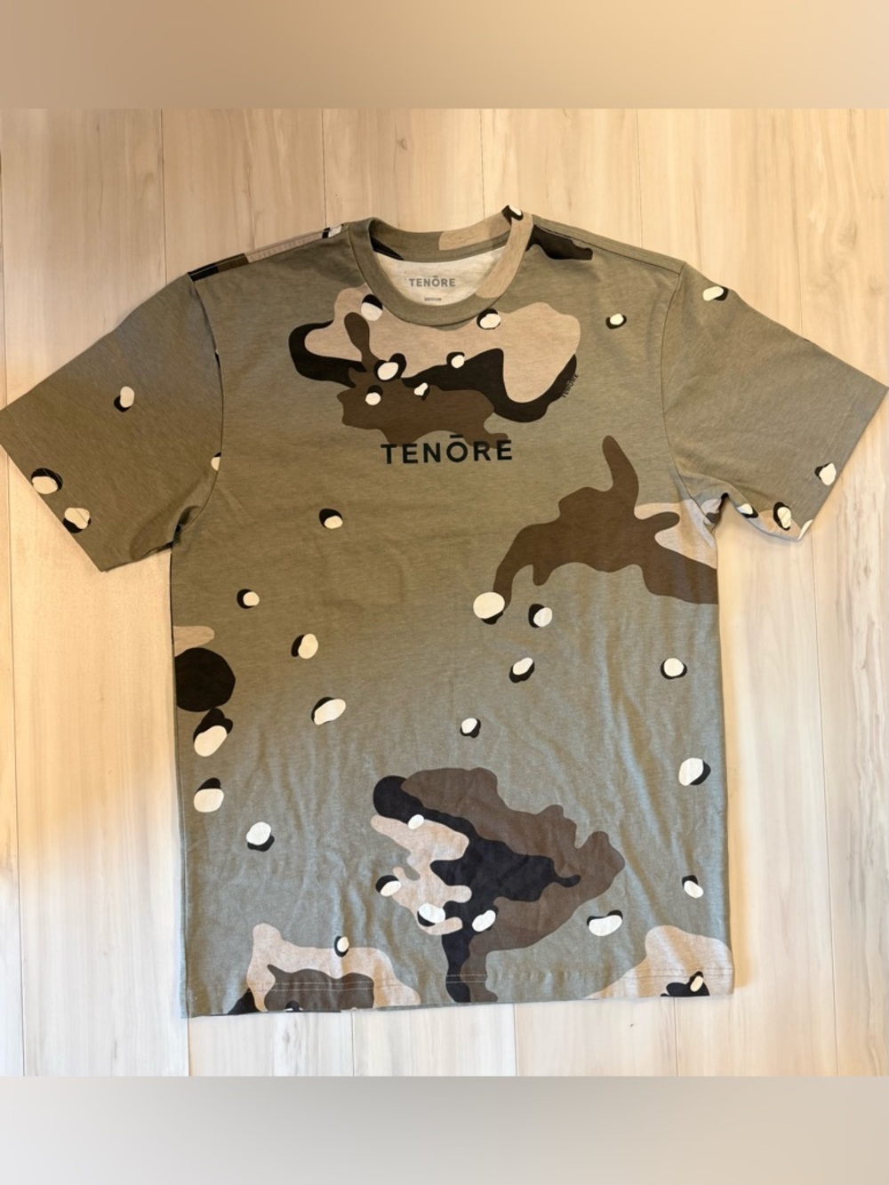 TENORE Classic Logo Camo Tee - Olive & Brown. NWOT. - Picture 3 of 7